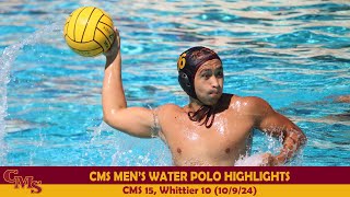 CMS Mens Water Polo Highlights vs Whittier [upl. by Chader]