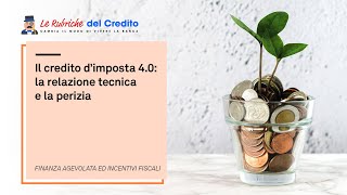 Il credito dimposta 40 – La relazione tecnica e la perizia [upl. by Enitnatsnoc813]