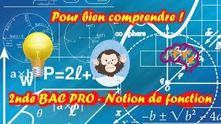 2nde BAC PRO  Maths  Notion de fonction  image et antécédent [upl. by Vinaya]