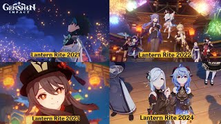 All Lantern Rite Festival Cutscene Cinematic in 4 Years 20212024  Genshin Impact [upl. by Charron]