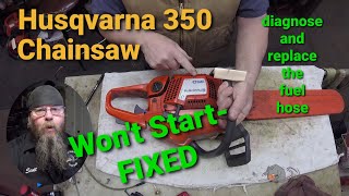 Husqvarna 350 Chainsaw Wont StartFixed [upl. by Pippa289]