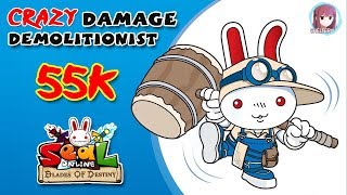 Crazy Damage Demolitionist 55k Damage  Seal Online Blade Of Destiny [upl. by Baalbeer111]