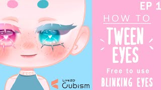 EP 1  How to tween eyes  Gacha Club   Free to use blinking eyes  Tutorial Live2D [upl. by Ihsar474]