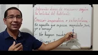 Oraciones Enunciativas Interrogativas Imperativas Exclamativas y Desiderativas Cuarto de Básica [upl. by Anelyak]