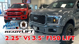 ReadyLIFT 225” vs 35” Lift Ford F150 Trucks Akins Wild Willies Covert Editions Comparison [upl. by Aramenta999]