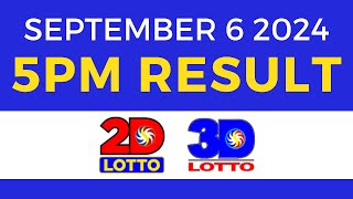 5pm Lotto Result Today September 6 2024  PCSO Swertres Ez2 [upl. by Breh]