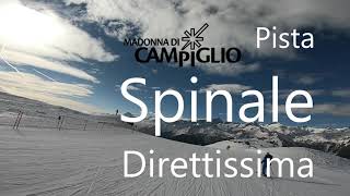 Pista Spinale Direttissima campiglio dolomitidelbrenta trentino skislopes skireview [upl. by Moreland907]