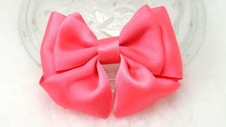 DIY How to Make Bow DIY Tutorial Ribbon Bow 4 [upl. by Lemay750]