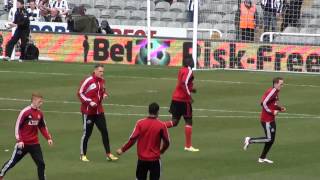 Pre Newcastle V Sunderland  Players warming up Training [upl. by Los]