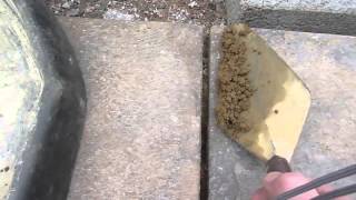 How to do pointing or fill the gaps between paving slabs or patio DIY [upl. by Lobiv764]