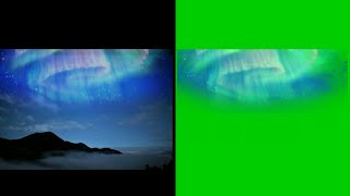 Green screen aurora Green screen night sky [upl. by Noakes]