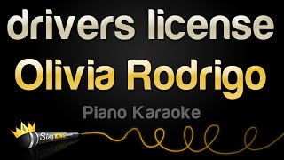 Olivia Rodrigo  drivers license Piano Karaoke [upl. by Che]