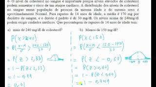 Distribuição Normal  exercício prático 4  Probabilidades [upl. by Acinet]