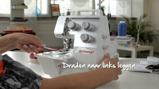 BERNINA overlocker L 220 inrijgen en coversteken naaien [upl. by Fachan574]