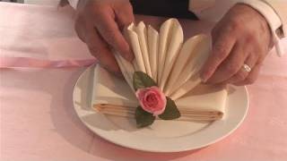 How To Fold Fancy Looking Napkins [upl. by Nomaid]