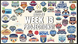 2023 College Football Week 13 Bowl Projections amp CFP Predictions [upl. by Annaeg419]