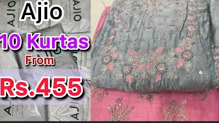 Ajio huge sale from Rs455 ajio haul must try kurties chandu vlogs ajio trending all stars sale [upl. by Ahsimot642]