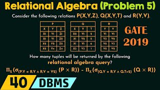 Relational Algebra Solved Problem 5 [upl. by Viradis]