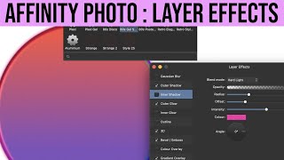 Layer Effects Styles In Affinity Photo  How To Tutorial  Graphicxtras [upl. by Lyndel348]