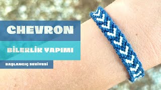 Chevron Bileklk Yapımı  İpten Bileklik Yapımı  İnce Bileklik Yapımı  DIY  89 [upl. by Ulda]