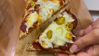 Pizza toast 🍕cookingchannel youtube youtubevideo cooking food foodie easyrecipe pizza [upl. by Asereht600]