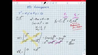 Variación de parámetros — ecuaciones diferenciales — ejercicios resueltos [upl. by Ilek]