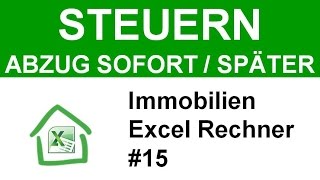 Immobilien Steuern 3000€ Renovierung  sofort absetzen oder Abschreibung AfA Excel Tool 15 [upl. by Hairom604]