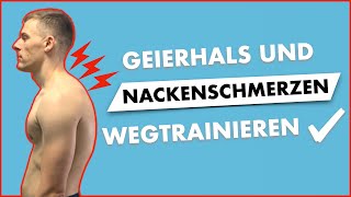 Geierhals wegtrainieren  Nackenschmerzen lindern  mit 1 Übung [upl. by Remas]