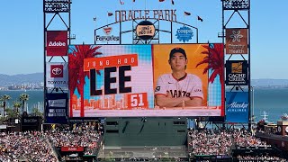 Jung Hoo Lee’s First Home Run at Oracle Park San Francisco 42024 [upl. by Gewirtz]