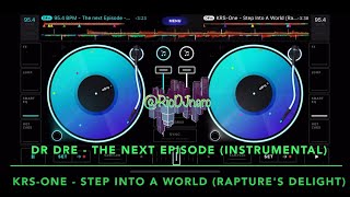 KRSOne  “Step Into A World” Raptures Delight  Dr Dre  “The next Episode” Instrumental [upl. by Leuams]