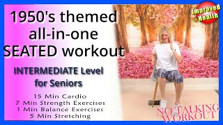 CHAIR EXERCISES for Seniors with 1950s themed music [upl. by Ethe]