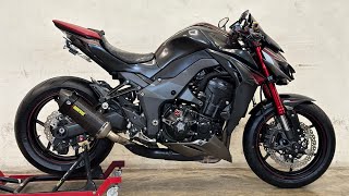 Kawasaki Z1000 Abs 2015 Exhaust sound Akrapovic slip on line carbon [upl. by Saffian177]