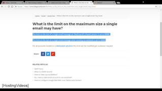 Siteground Email Reviews Email account size and email message maximum size [upl. by Annalla]