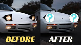 Porsche 944 Turbo LED Headlight Upgrade  DIY Walkthrough  POV Night Driving Clips  Before amp After [upl. by Nariko81]