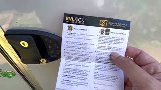 RV Lock Keyless Entry  How to Change the Code [upl. by Adev]