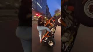 Female Wheeling ATV In TRAFFIC😳 DcAllStar rideout [upl. by Aizti]