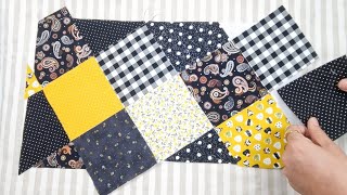 New great sewing idea from leftover fabric Patchwork for beginners diy bag [upl. by Attalie302]