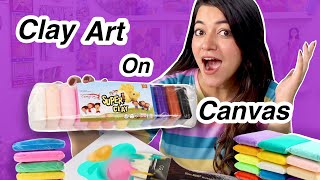 Making 3D Art On Canvas Using SUPER CLAY😱 [upl. by Noll]