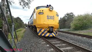 The heritage coming back from Albury stopping at Wodonga then to Seymour [upl. by Esirtal437]