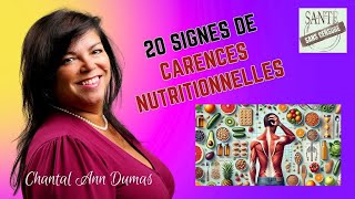 Santé sans censure  20 signes de carences nutritionnelles [upl. by Muhammad]