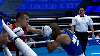 R16 60KG TURSUNOV MUJIBILLO UZB vs HAMOUT MOHAMED MAR  IBA World Boxing Championships 2023 [upl. by Nikos37]