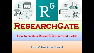 How to create a researchgate account  2020 [upl. by Martens]