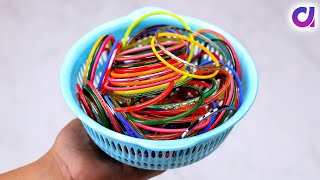 8 Superb Home Decor Ideas Out Of Waste Old Bangles  Artkala [upl. by Leicester]