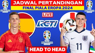 Jadwal Final Piala Eropa 2024 Malam Ini Live RCTI  Spanyol vs Inggris  UEFA EURO 2024 [upl. by Otrebron]