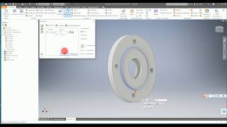 Flansch mit Bohrung zeichnen Autodesk Inventor [upl. by Osher250]