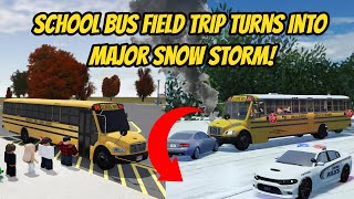 Greenville Wisc Roblox l School Bus Field Trip MAJOR SNOW STORM Roleplay [upl. by Sacci]