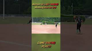 Clutch Double Play GameSaving Catch in Final Inning 🥎🔥 [upl. by Daukas]