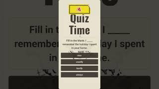 Fill in the blank I  remember the holiday I spent in your home quiztime bcs quiz study [upl. by Dnalyar38]