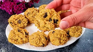 Tasty Diet Cookies With Oats And Apples In 5 Minutes No Sugar No Flour No Butter [upl. by Hcib679]