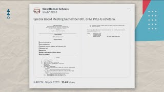 West Bonner School District schedules meeting after restraining order then suddenly cancels it [upl. by Yllier]